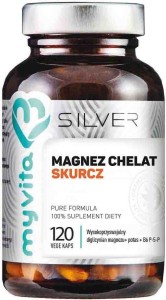 Magnesium chelate Shrink magnesium bisglycinate + vitamin B6 P-5-P + potassium 120 capsules MyVita Silver Pure