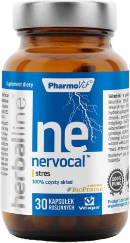 Nervocal with BioPerine 30 capsules Vcaps PharmoVit Herballine