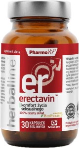 Erectavin avec l'ajout de BioPerine 30 capsules Vcaps PharmoVit Herballine