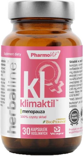 Klimaktil with addition of BioPerine 30 capsules Vcaps PharmoVit Herballine