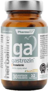 Gastrozin with BioPerine 30 capsules Vcaps PharmoVit Herballine