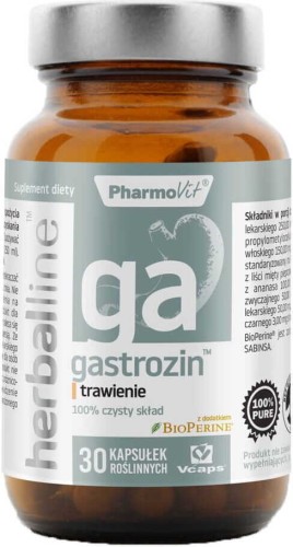 Gastrozin with BioPerine 30 capsules Vcaps PharmoVit Herballine