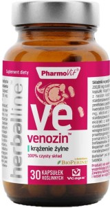 Venozin with BioPerine 30 capsules Vcaps PharmoVit Herballine