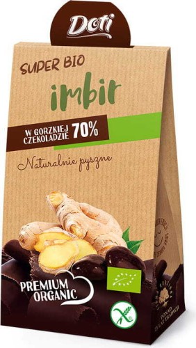 GEMBER IN BITTER CHOCOLADE BIO GLUTENVRIJ 50 g - DOTI