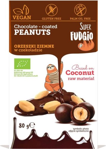 Erdnüsse in Schokolade BIO 80 g SUPER FUDGIO
