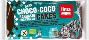 GAUFRES AU RIZ AVEC BUCKWHEAT, NOIX DE COCO ET CHOCOLAT AMER SANS GLUTEN  BIO 90 g - LIMA