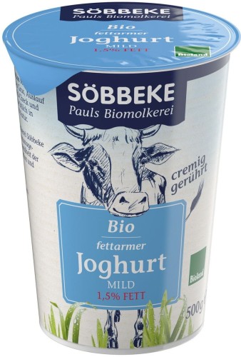 NATUURLIJKE YOGHURT 1,5% BIO 500 g - SOBBEKE