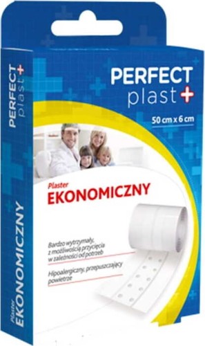 PLASTER WITH DRESSING FOR CUTTING 50 cm x 6 cm - PERFECT PLAST