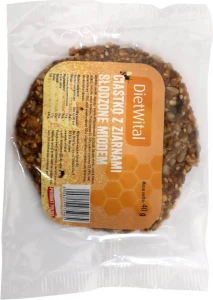 Kuchen mit Getreide gesüßt mit Honig 40 g DIETWITAL