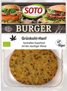 Vegan burgers with kale and hemp seeds BIO 160 g Soto