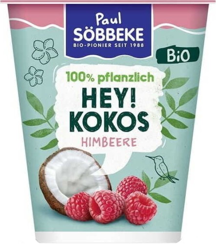 BIO FRAMBOOS KOKOSNOOT DESSERT 330 g - SOBBEKE
