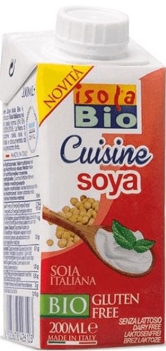 Cream for cooking soy gluten-free BIO 200 ml Isola Bio