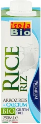 Boisson de riz sans gluten de calcium BIO 250 ml Isola Bio