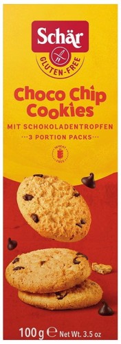 Choco chip koekjeskoekjes met chocolade glutenvrij 100 g Schar