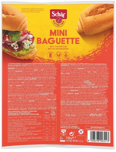 Mini baguette bagietki do zapiekania bezglutenowe 150 g Schar