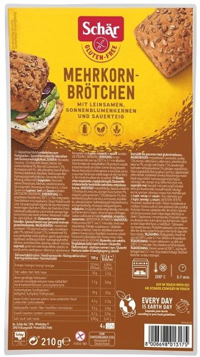 Mehrkornbrotche wholemeal buns gluten-free 210 g Schar