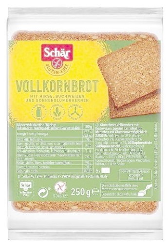 Vollkornbrot Solena volkorenbrood 250g glutenvrij Schar