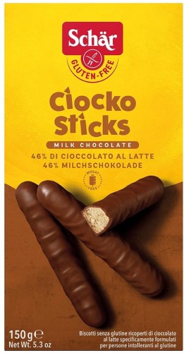 Cioko sticks ciasteczka w czekoladzie bezglutenowe 150 g Schar