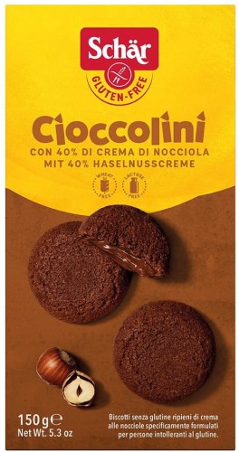 Cioccolini cookies with cocoa filling gluten-free 150 g Schar
