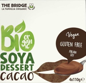 Soybean dessert with cocoa 4x110g EKO The Bridge