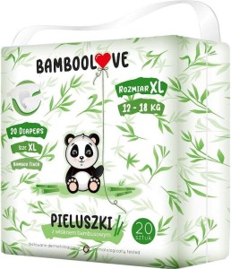 DIAPERS WITH BAMBOO FIBER SIZE XL 12 - 18 kg (20 pcs.) - BAMBOOLOVE