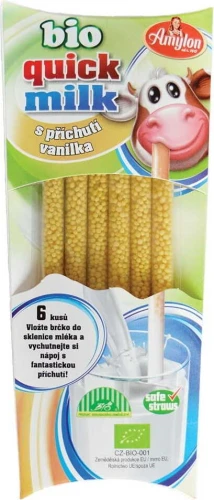 RIETJES VOOR HET SMAKEN VAN MELK MET VANILLE SMAAK BIO (6 x 6 g) 36 g - AMYLON