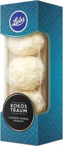 GLUTEN-FREE COCONUT PRALINES WITH WHITE CHOCOLATE BIO 36 g (3x12 g) - LUBS