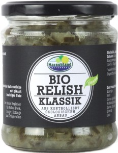 RELISH SALAD WITH CUCUMBERS, PEPPERS AND ONIONS BIO 325 g - MARSCHLAND NATURKOST