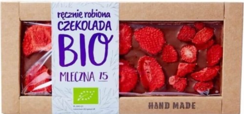 MILK CHOCOLATE WITH STRAWBERIES BIO 53 g - CUKIERNIA STAROPOLSKA