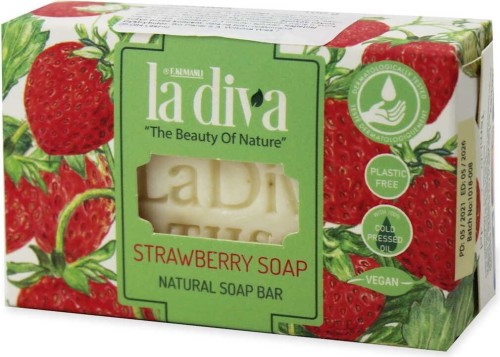 MYDŁO W KOSTCE TRUSKAWKA 100 g - LA DIVA