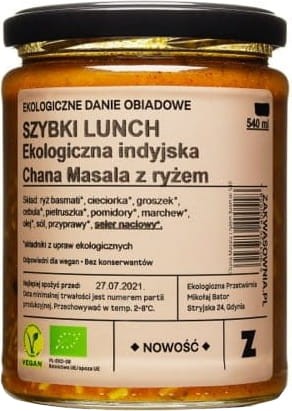 CHANA MASALA MET RIJST BASMATI BIO 540 ml - ZUREN