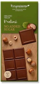 Vegan chocolade met hazelnoten zonder toegevoegde suiker BIO 70 g Biobenjamin