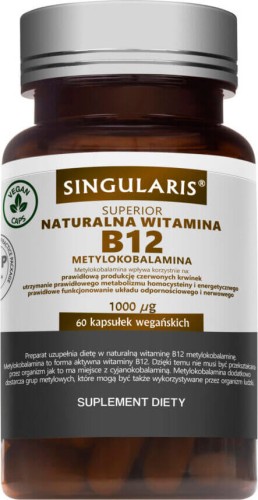 Natuurlijke vitamine B12 methylcobalamine 1000 µg 60 Singularis capsules