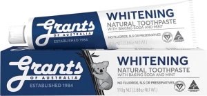 Whitening met zuiveringszout en mint tandpasta 110g Grants of Australia