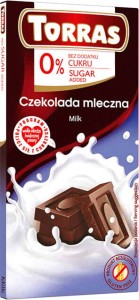 Melkchocolade, 0% glutenvrije suiker, 75 g Torras