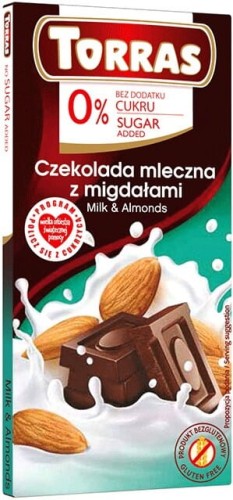 Melkchocolade met amandelen 75g TORRAS