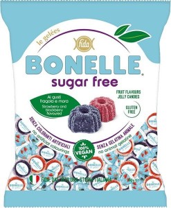 Żelki o smaku jeżyny i truskawki bez dodatku cukru 90g Bonelle Fida