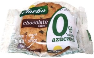 Chocolate chip cookies zonder toegevoegde suikers 45 g Florbu