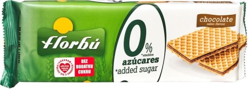 Wafle nadziewane kakaowe bez dodatku cukru 160 g Florbu
