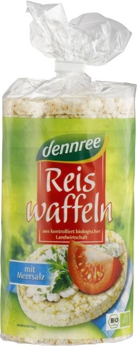 RICE WAFERS WHOLEGRAIN WITH SEA SALT GLUTEN-FREE BIO 100 g - DENNREE
