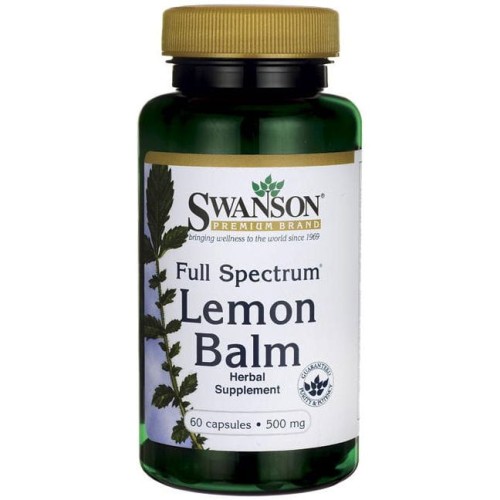Melisa lekarska 500mg FS Lemon Balm 60 kapsułek SWANSON