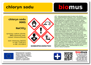Sodium chlorite 25-28% MMS 100ml BIOMUS