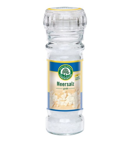 GROF GEMALEN ZEEZOUT IN EEN MOLEN 100 g - LEBENSBAUM