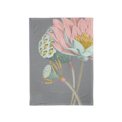 KATOENEN KEUKENHANDDOEK GROEIENDE BLOEM - CHIC-MIC