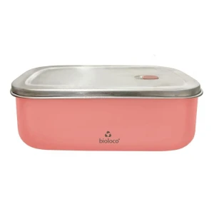 ROESTVRIJSTALEN LUNCHBOX MET VERDELER KORAAL 800 ml - CHIC-MIC