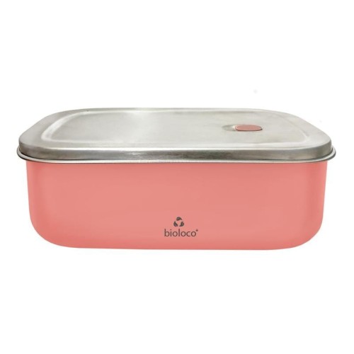 ROESTVRIJSTALEN LUNCHBOX MET VERDELER KORAAL 800 ml - CHIC-MIC