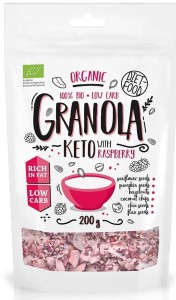 Keto granola z malinami BIO 200 g DIET FOOD