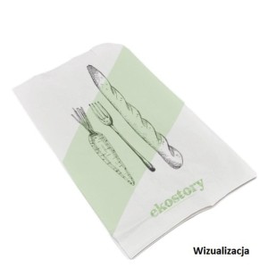 Torebki białe 18x33 z nadrukiem ekostory 1000 szt. EKOSTORY