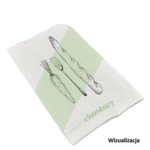 Torebki białe 18x33 z nadrukiem ekostory 1000 szt. EKOSTORY