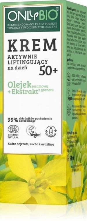 ACTIVE DAY LIFTING GEZICHTSCRME 50+ SESAMOLIE + ECO GRANAATAPPELEXTRACT 50 ml - ALLEEN BIO